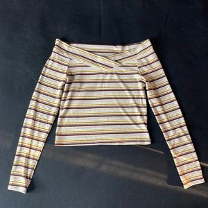 Multi-Colored Striped Belly Shirt